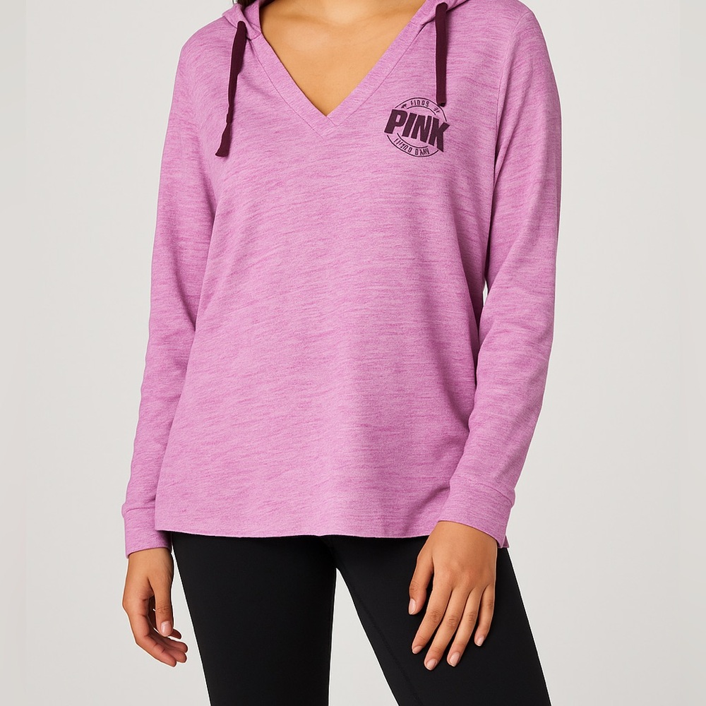 Victoria’s Secret PINK Lightweight Hoodie Sweatshirt Women’s Size L Purple